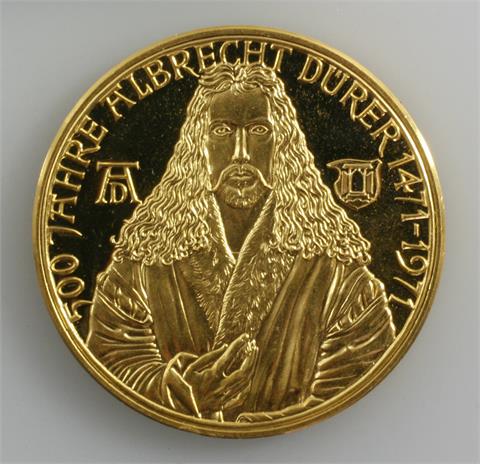 Gold / Nürnberg - Dürer Medaille, ca. 29,83 Gr. , Leg. lt. Punze 999.9