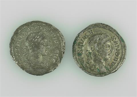 Römisches Reich - 2 Münzen Severus Alexander, 222-235,