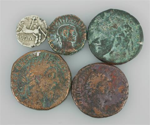 Antike Münzen - Konvolut 5 Stck.,