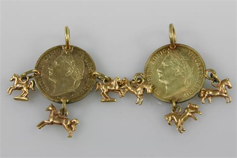 Württemberg - 2 Medaillen mit Pferdeapplikationen,