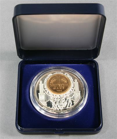 Medaille - Die Deutsche Mark als Symbol der Deutschen Einheit, Silber 999, 50 mm, 40 g,