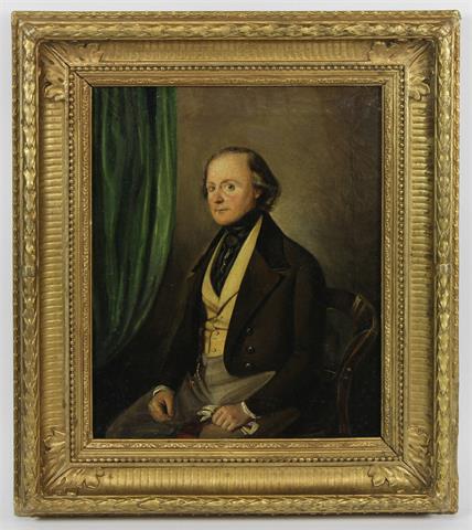 Porträt eines Biedermeier-Herren, um 1840/50.