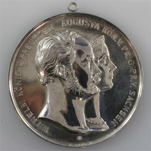 Preussen - G. Loos D. König Wilhelm und Königin Augusta, Silbermedaille,