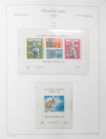 Brfm. Olympische Spiele 1968 - Thematische Sammlung im Vordruckalbum.