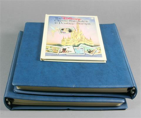 Bfm. 'Walt Disney' - Thematische Sammlung in zwei Vordruckalben, dazu Buch, für jung gebliebene...