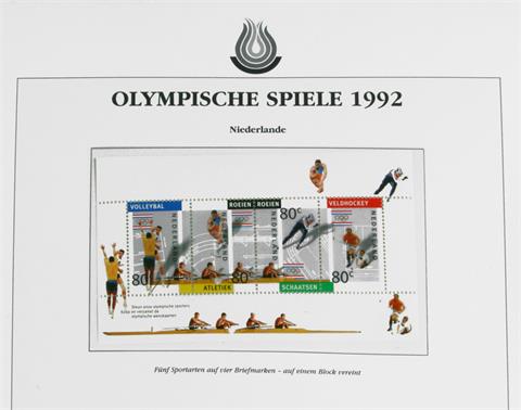 Brfm. Olympische Spiele 1992 - Thematische Sammlung im Vordruckalbum