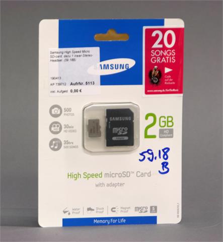 Samsung High Speed Micro SD-card,