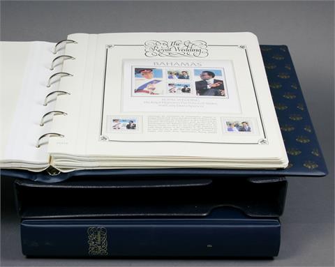 Brfm. The Roayl Wedding - 1981, thematische Sammlung in 2 Vordruckalben.