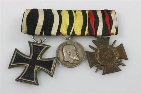 Ordensspange mit 3 Dekorationen, Deutsches Reich,