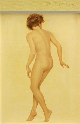 PLANK, JOSEF (1900 - ?): weiblicher Rückenakt.