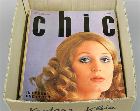 Konvolut Modezeitschriften, 1960/70er Jahre, u.a. "CHIC".