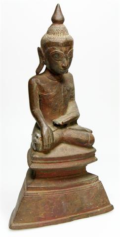 Buddha Sakyamuni aus Bronze, BURMA, 1. Hälfte 20. Jh.