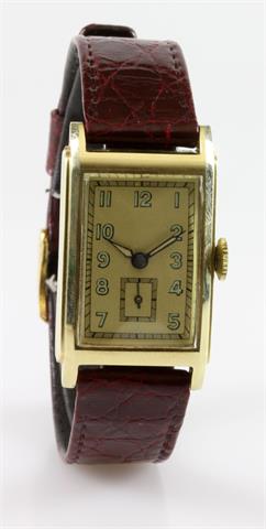 Armbanduhr, 1930er Jahre. Gehäuse GG 14K.