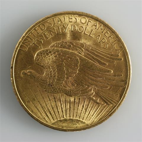 USA - 20$,  Double Eagle 1908, ss, 33,42 rau, ss,
