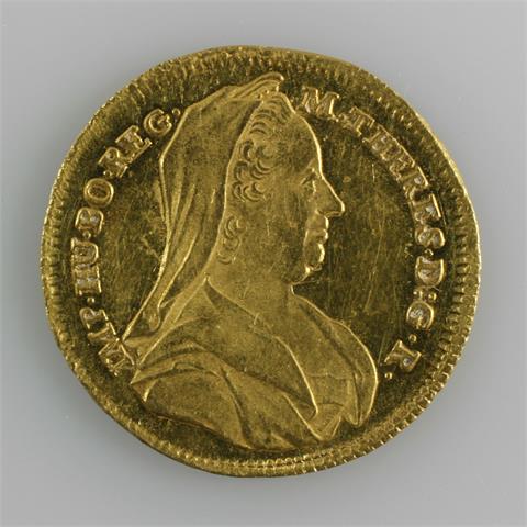 Österreich - Dukat Maria Theresia 1766/CK, 3,47 gr. GOLD,