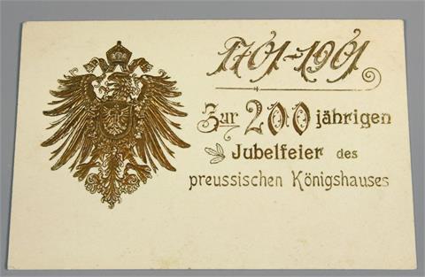 Preußen - Erhaben geprägte Karte 200 Jahrfeier 1901,
