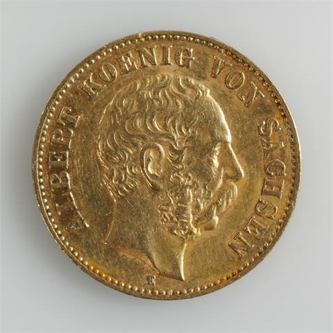 Sachsen/GOLD - Albert, 1873-1902, 20 Mark 1894 E,