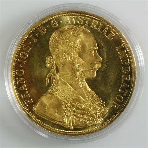 Österreich - 4 Dukatstück, Franz Joseph I, 1915 NP, 13,96 gr. GOLD,