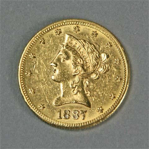 USA/GOLD - 10 Dollars 1887 S,