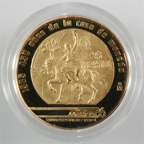 Mexiko - 250 Ps., 450 J., 1985, 8,64 Gr. GOLD,