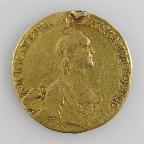 Russland/GOLD - Katharina II., 1762-1796, 10 Rubel 1765, St. Petersburg,