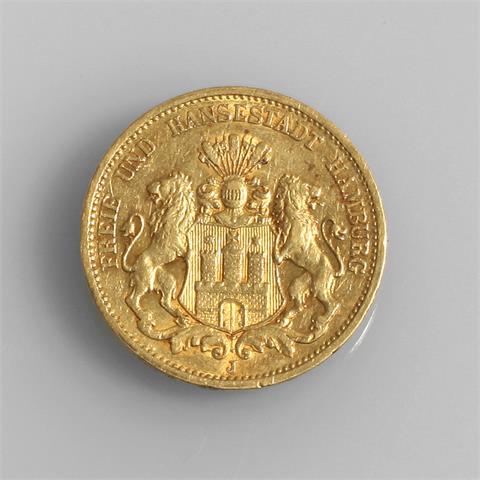 Deutsches Reich/GOLD - 20 Mark 1877 J,