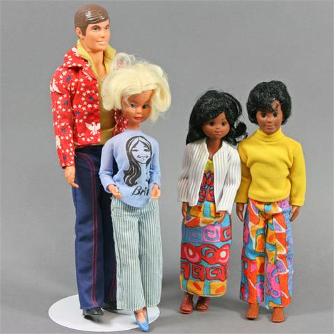 MATTEL u.a. vier Puppen, 1960er/70er Jahre,