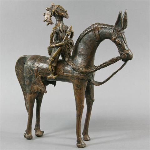 Bronze eines Reiters, AFRIKA, 20. Jh.