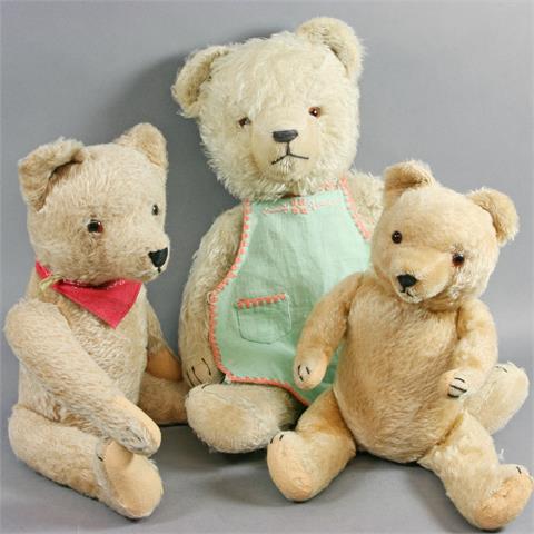 HERMANN und Clemens, Konvolut von drei Teddybären,