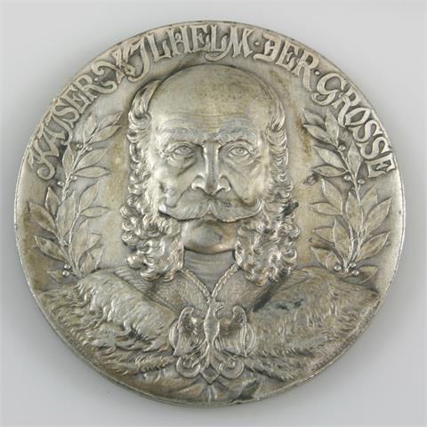 Medaille - Kaiser Wilhelm der Grosse, bez. 'Mayer & Wilhelm Stuttg.' 'H. Dürrich F. Cassel 96.',