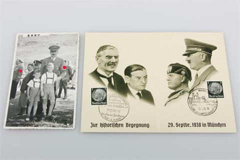 Faltkarte III. Reich 'Zur historischen Begegnung 29. Septbr. 1938 in München'