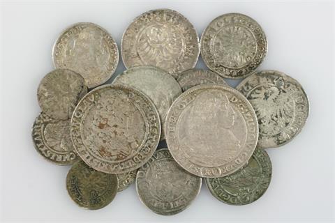 Schlesien-Liegnitz-Brieg - Konvolut, 14 Münzen,
