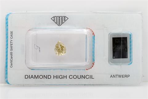 Loser Diamant-Tropfen ca. 1,04ct, Fancy Olive Yellow,