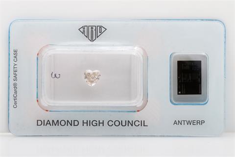Loser Diamant im Herz-Schliff ca. 0,62ct, Fancy Light Pink Brown,