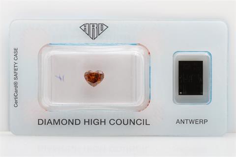 Loser Diamant im Herz-Schliff ca. 1,02ct, Fancy Orange,