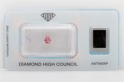 Loser Diamant im Hexagon-Schliff ca. 0,51ct, Fancy Pink,