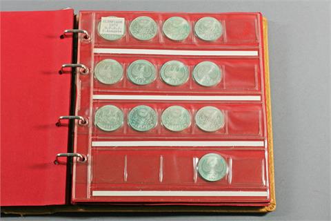 BRD - 75 x 10 DM und 74 x 5 DM Silbergedenkmünzen