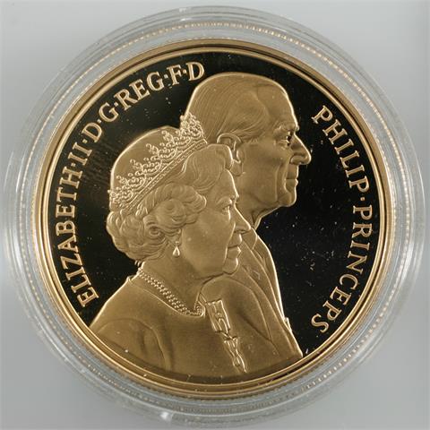 Großbritannien/GOLD - 5 Pfund 1997, Goldene Hochzeit von Königin Elisabeth und Prinz Philip,