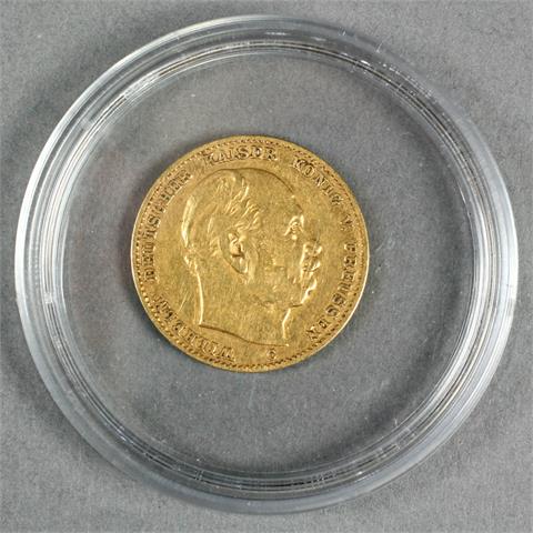 Preussen - 10 Mark 1873 C, 3,92 gr. Gold,