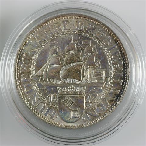 Weimarer Republik - 5 RM 1927/A, Bremerhaven,