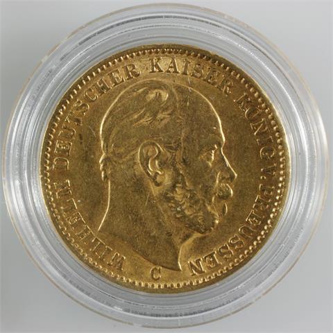 Preussen / Gold, 20 Mark 1873 C, Wilhelm I,