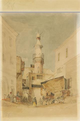 GEYER, GEORG (1823-1912), datiert 10.3.(18)71: Ansicht von Kairo.