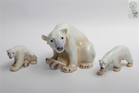 BING & GRÖNDAHL drei Eisbären, 20.Jh.,