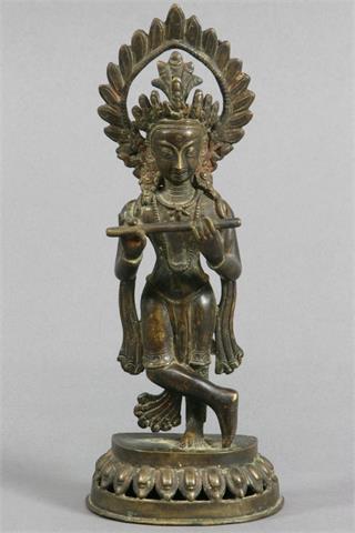 Bronze des Krishna, TIBET, 1. Hälfte 20. Jh.