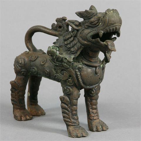 Fo-Hund aus Bronze, wohl Tibet, 20. Jh.