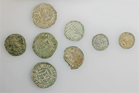 Schlesien - Konvolut, 15 Münzen, Heller schlesischer Städte des 14./15. Jahrhunderts,