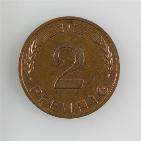 BRD - 2 Pfennig 1969/J, KUPFER,