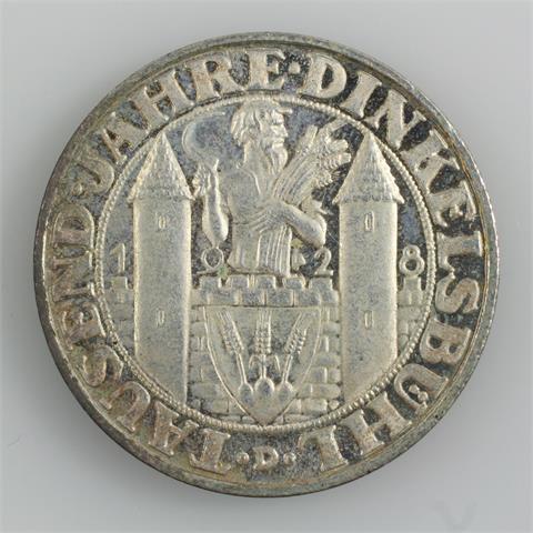 Weimarer Republik - 3 Reichsmark 1928 D, Dinkelsbühl,