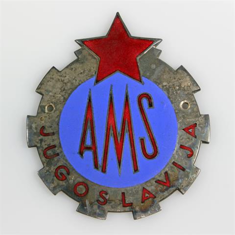 Automobilplakette Jugoslawien - 'AMS Jugoslavija',