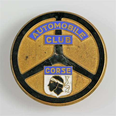 Automobilplakette Korsika - 'Automobile Club Corse',